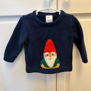 Hanna Andersson Navy Knit Gnome Sweater